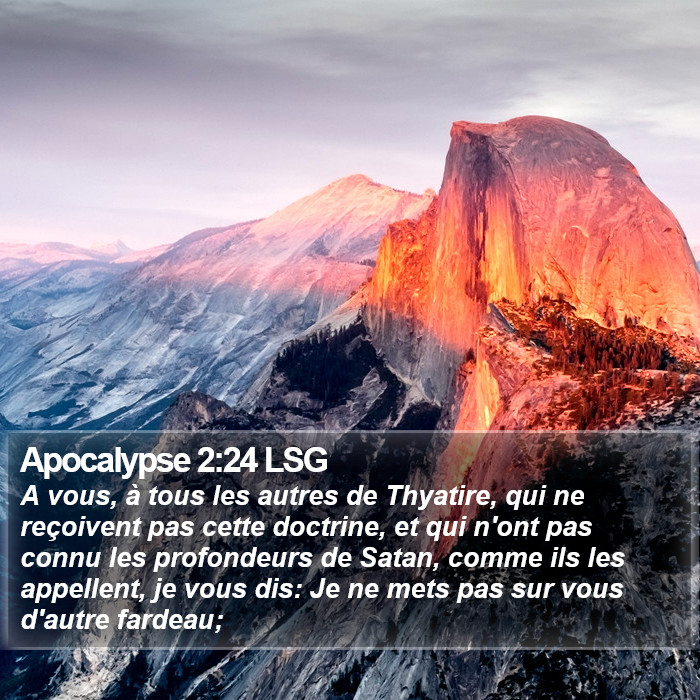 Apocalypse 2:24 LSG Bible Study