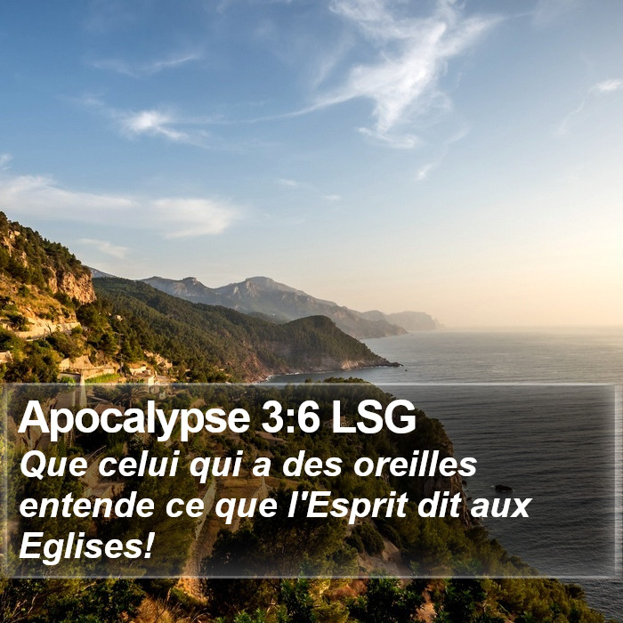 Apocalypse 3:6 LSG Bible Study