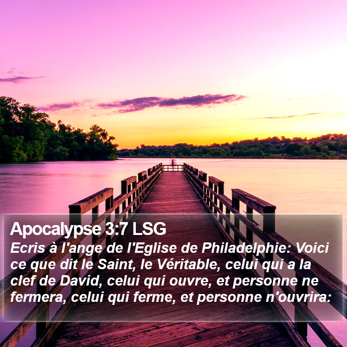 Apocalypse 3:7 LSG Bible Study