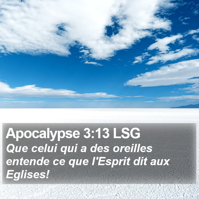 Apocalypse 3:13 LSG Bible Study