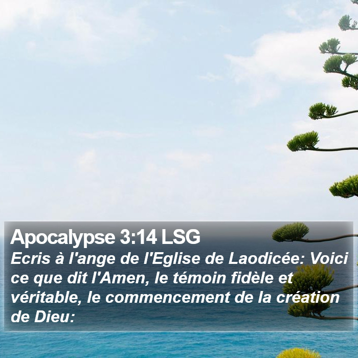 Apocalypse 3:14 LSG Bible Study