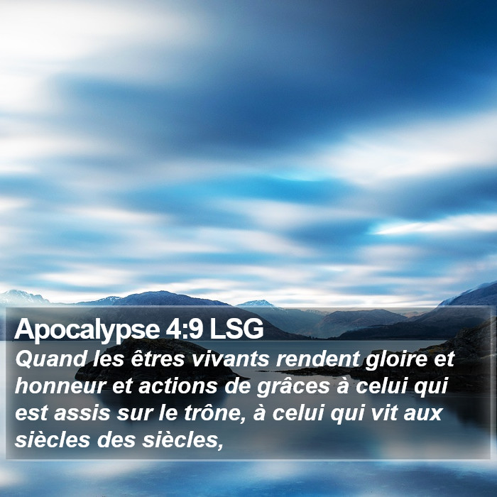 Apocalypse 4:9 LSG Bible Study