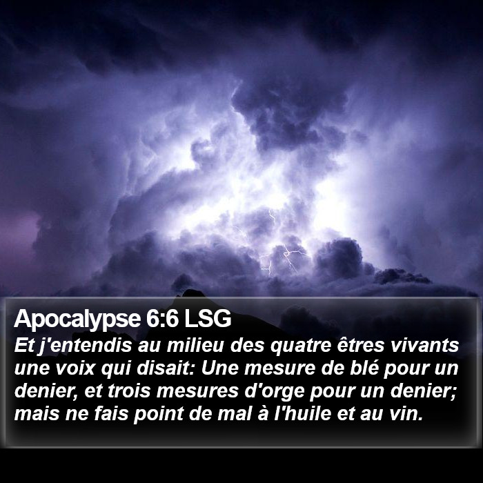 Apocalypse 6:6 LSG Bible Study