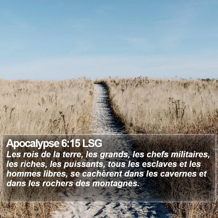 Apocalypse 6:15 LSG Bible Study