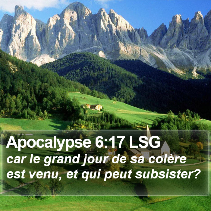 Apocalypse 6:17 LSG Bible Study