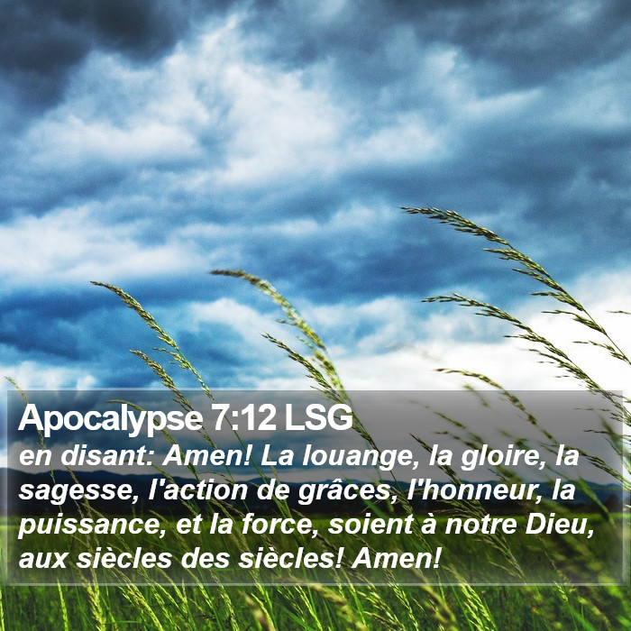 Apocalypse 7:12 LSG Bible Study