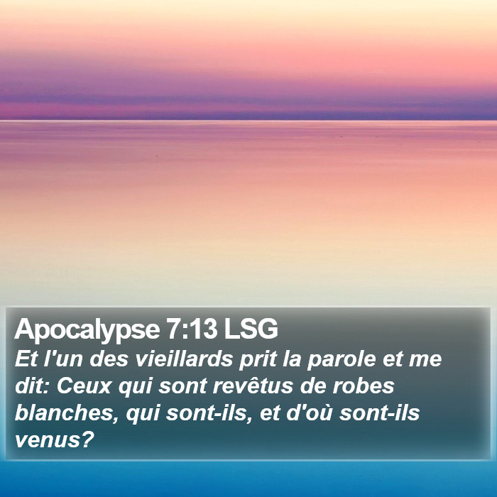 Apocalypse 7:13 LSG Bible Study