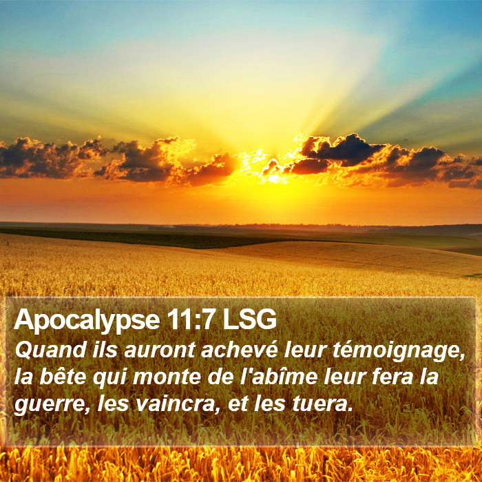 Apocalypse 11:7 LSG Bible Study