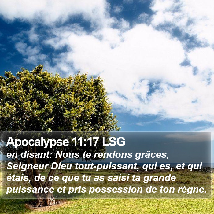 Apocalypse 11:17 LSG Bible Study