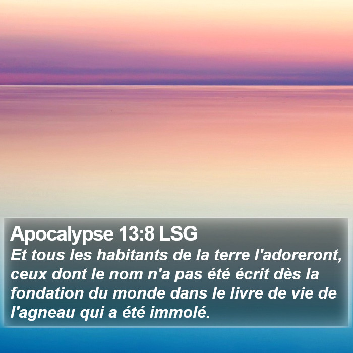 Apocalypse 13:8 LSG Bible Study