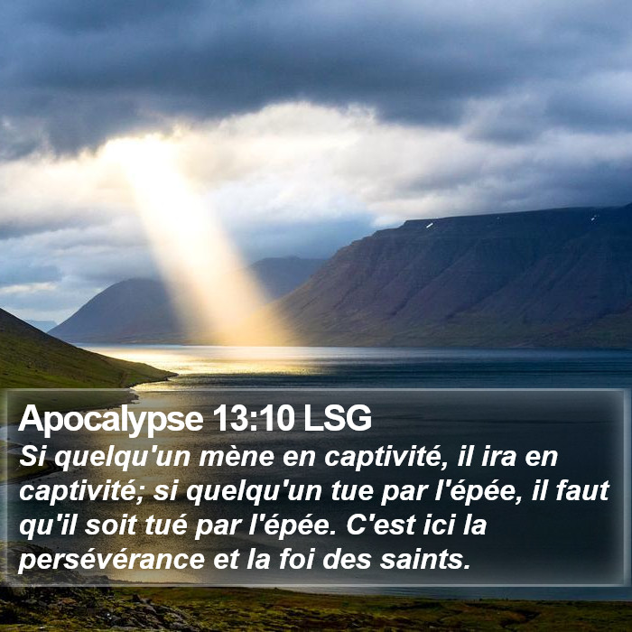 Apocalypse 13:10 LSG Bible Study