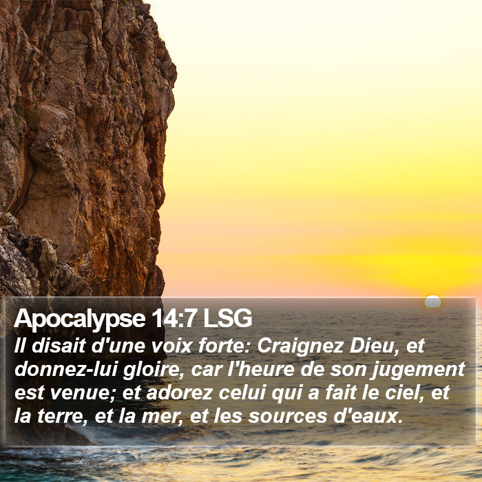 Apocalypse 14:7 LSG Bible Study