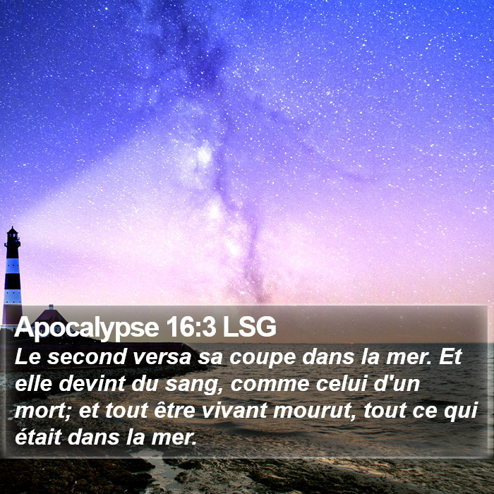 Apocalypse 16:3 LSG Bible Study