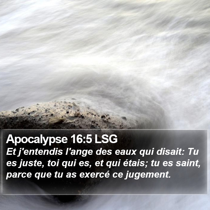 Apocalypse 16:5 LSG Bible Study