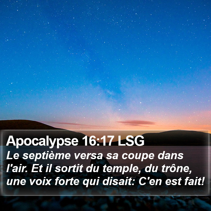 Apocalypse 16:17 LSG Bible Study