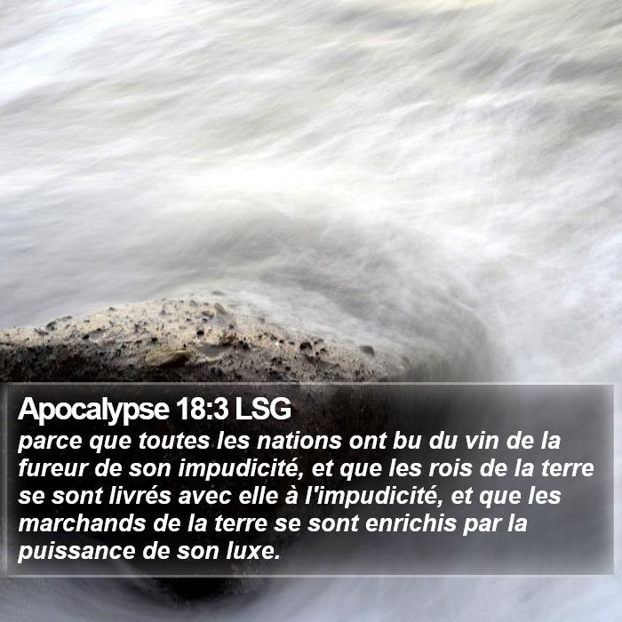 Apocalypse 18:3 LSG Bible Study