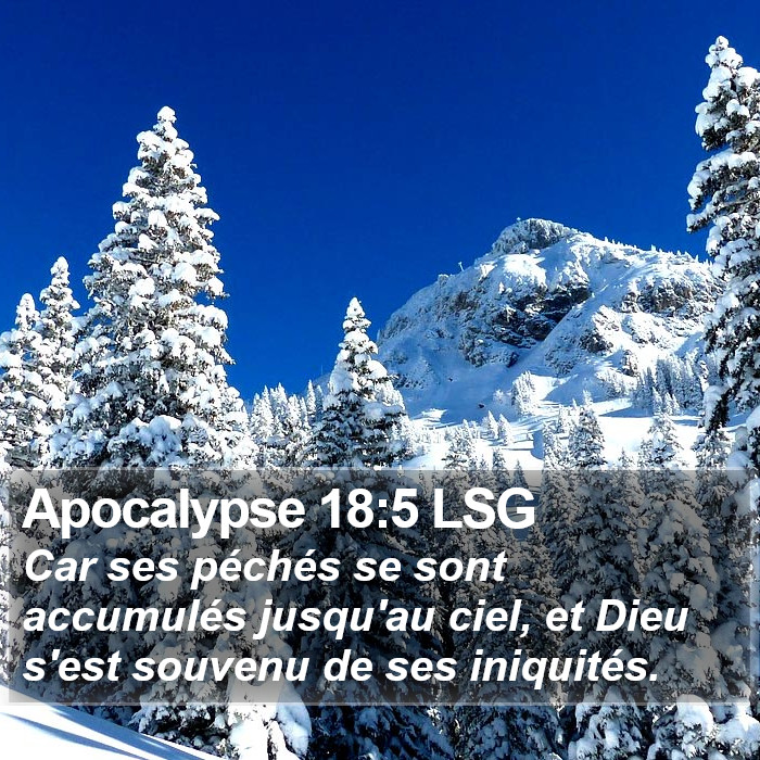 Apocalypse 18:5 LSG Bible Study