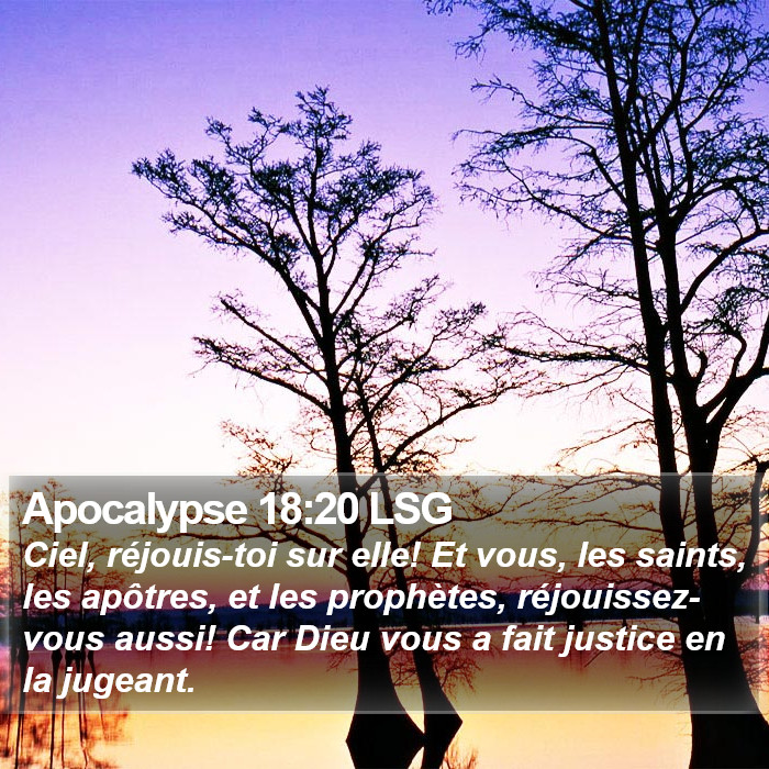 Apocalypse 18:20 LSG Bible Study