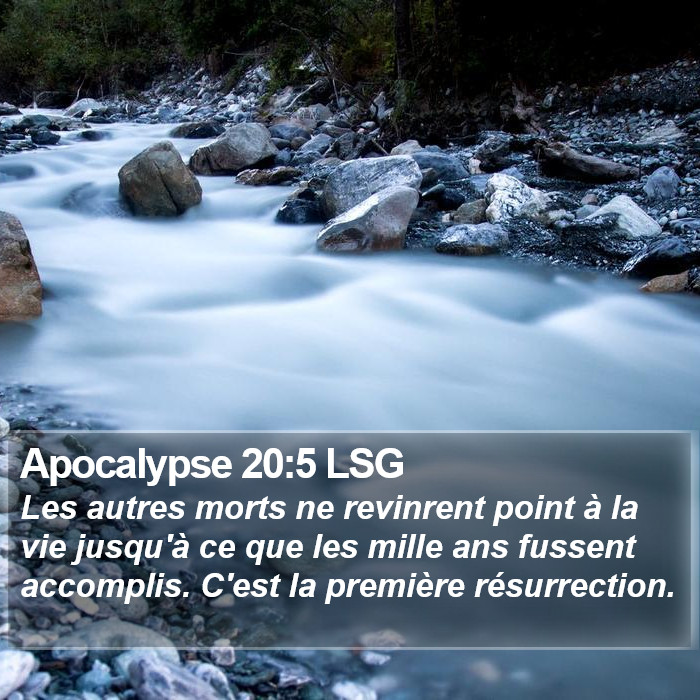 Apocalypse 20:5 LSG Bible Study