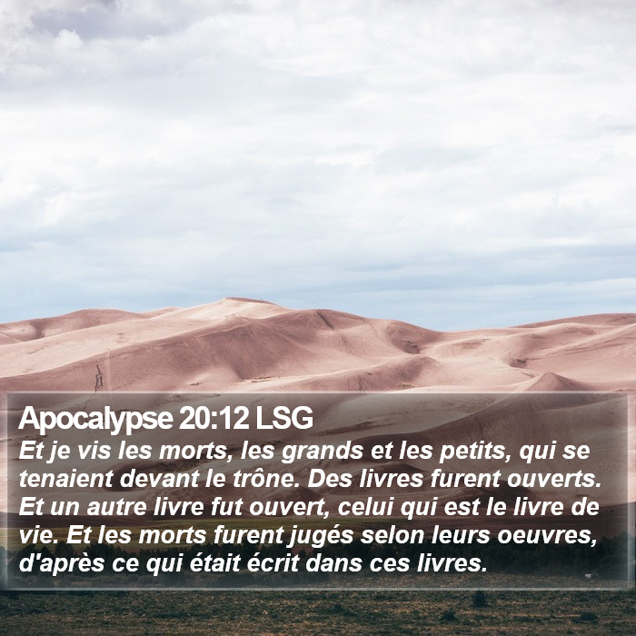 Apocalypse 20:12 LSG Bible Study
