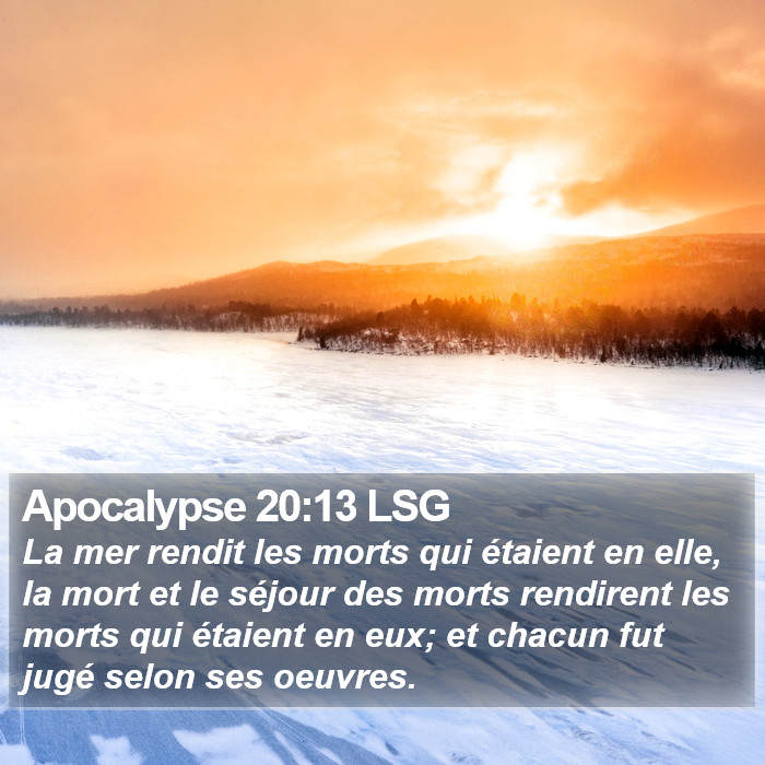 Apocalypse 20:13 LSG Bible Study
