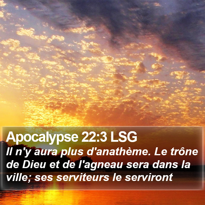 Apocalypse 22:3 LSG Bible Study