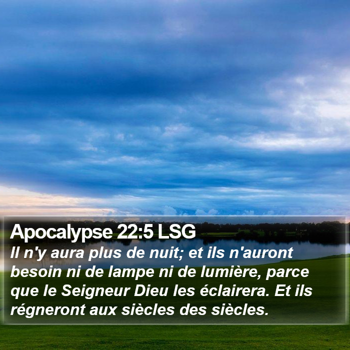 Apocalypse 22:5 LSG Bible Study