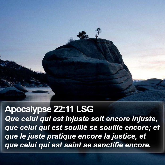 Apocalypse 22:11 LSG Bible Study