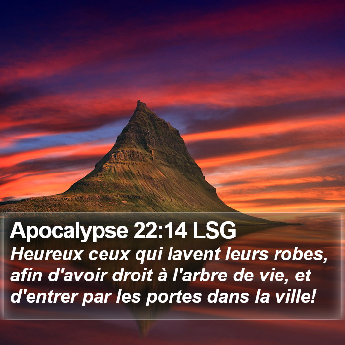 Apocalypse 22:14 LSG Bible Study