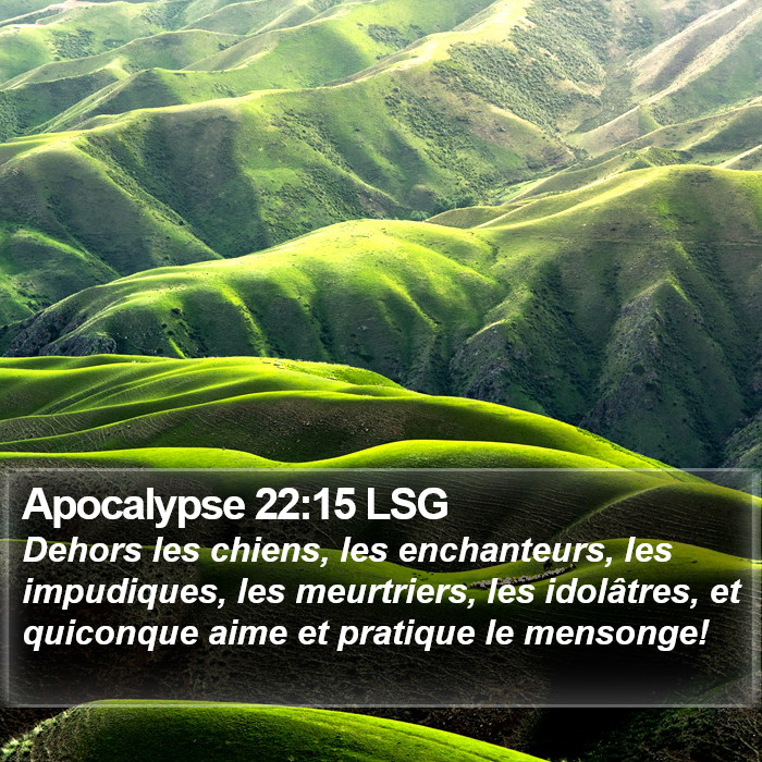 Apocalypse 22:15 LSG Bible Study