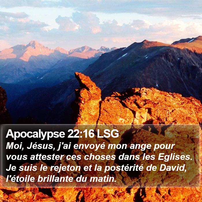 Apocalypse 22:16 LSG Bible Study