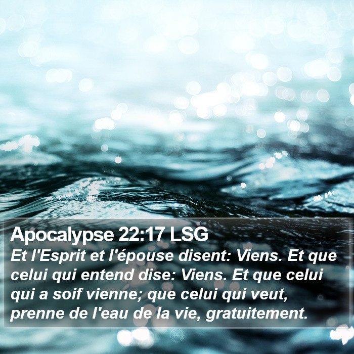 Apocalypse 22:17 LSG Bible Study